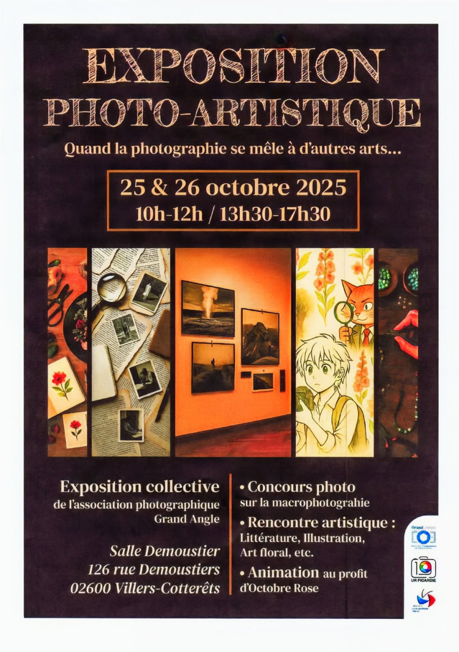 Exposition "PHOTO-ARTISTIQUE" du Club Grand Angle de Villers-Cotterets